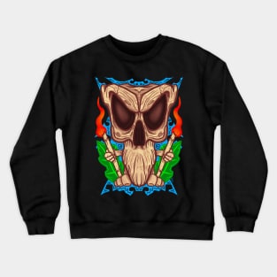 Tiki skull Crewneck Sweatshirt